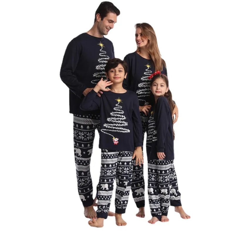 Family Christmas Pajamas 2023 Mother Father Kids Matching Clothes Look Outfit Mommy And Me New Year's Costumes Pyjamas