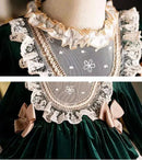 2024 Christmas Carnival New Year Palace Style Girls' Princess Dress Lace Bowtie Girls' Birthday Party Elegant Evening Dress