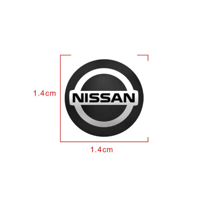 14mm Car Remote Key Sticker Aluminum Emblem Decal For Nissan Nismo Tiida Teana GTR Juke Note Versa Almera X-Trail Xterra Qashqai