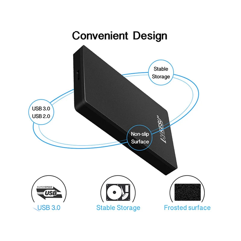 KESU External Hard Drive 2.5" HDD 120gb/160gb/250gb USB3.0 External Hard Disk Storage Compatible For Desktop/Laptop/MacBook/TV