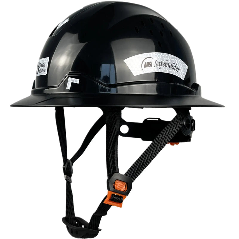 Full Brim Hard Hat Breathable Safety Helmet Vented ANSI Z89.1 Approved Lightweight Hard Hats Construction & Industrial