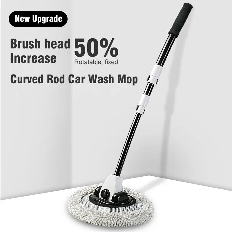 Car Cleaning Brush Mop Kit Wash Brush Chenille Microfiber Car Wash Brush Telescopic Long Handle Cleaning Mop Car Cleaning Tool