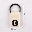 1Pc Aesthetic Initial Embroidery Alphabet Keychains Fabric DIY 26 Letters Unique Keyring Charms For Pouch Bags Accessories Gift