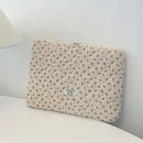Floral Laptop Sleeve Quilted Laptop Carrying Case Protective Cute Computer Sleeve for 11-15 Inch Laptop Tablet