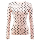 New Printed Mesh Women Base Shirt Autumn Fashion Casual Long Sleeved Sun Protection Ice Silk Inner Layer Women\'s T-Shirt