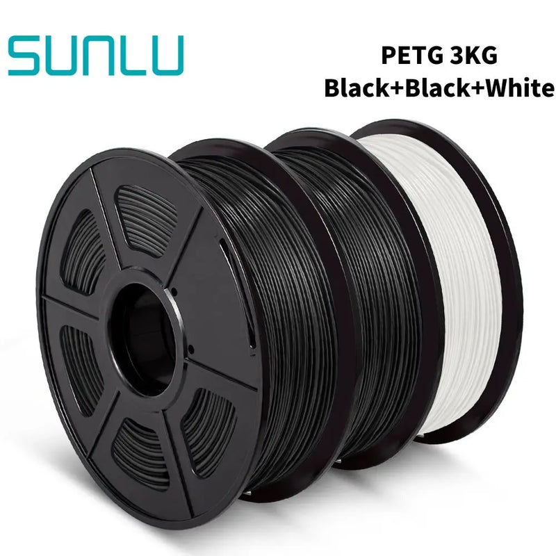 SUNLU PETG 3D Filament 1KG 3 Rolls 1.75mm +/-0.02MM 3D Printing Filament Neatly Wound Filament Vacuum Packing Fast Shipping