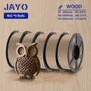 JAYO Wood PLA 3D Filament 1.75mm 1.1KG PLA Wood Texture 3D Printer Filament 15% Wood Fiber 3D Printing Materials 5Rolls/Set