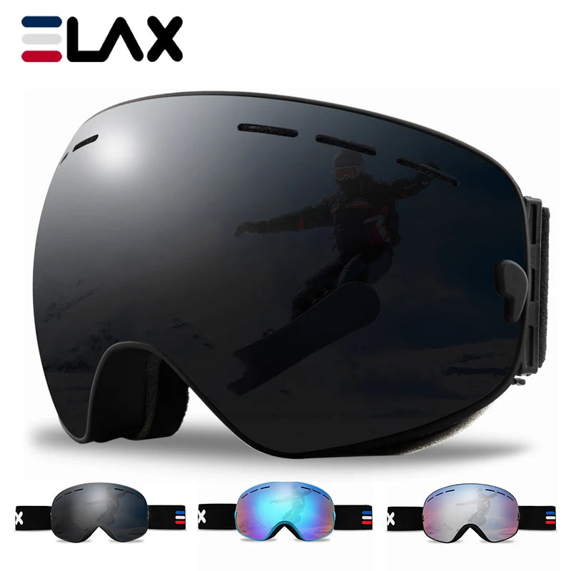 ELAX BRAND NEW Double Layers Anti-Fog Ski Goggles Snow Snowboard Glasses Outdoor Sport Snowmobile Eyewear