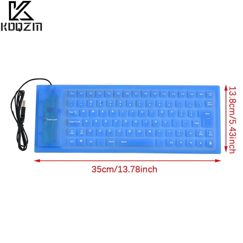 85 Keys Portable Mini USB Keyboard Flexible Waterproof Soft Silicone Gaming Keyboard Tablet Foldable Computer Keyboard Laptop