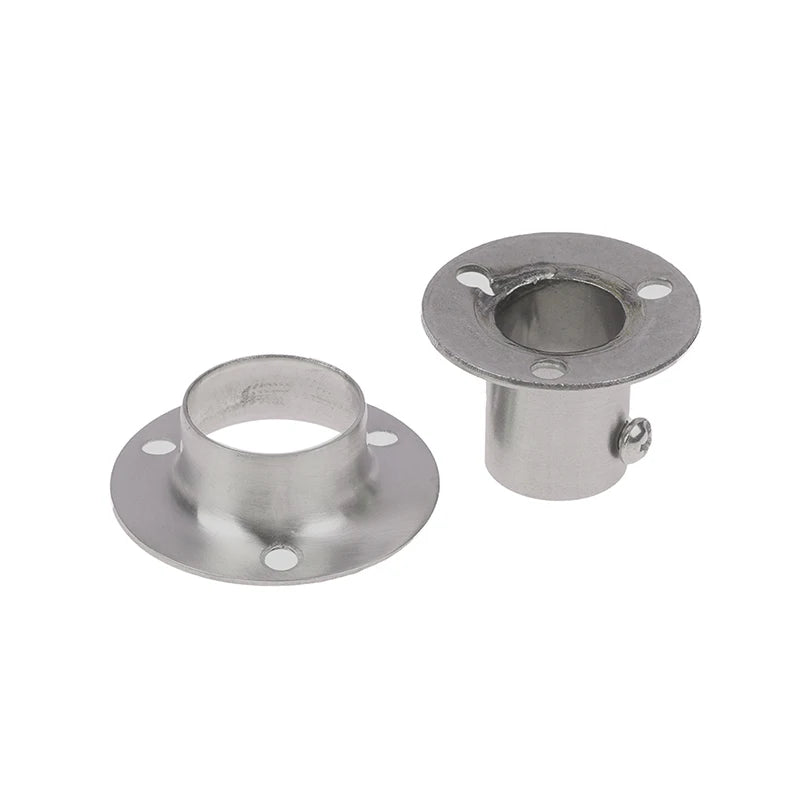 Stainless Steel Flange For Wardrobe Curtain Rod Holder Round Tube Holder Bracket Furniture Fittings Towel Tube Holder