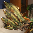 40cm Simulation Fish Plush Toy Stuffed Animal Piranha Perch Cat Toy Parent-child Interactive Game Cute Sofa Pillow for Kids Gift