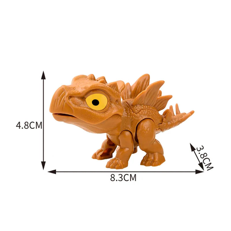 Jurassic Biting Finger Dinosaur Animals Model Toy Movable Joints Simulation Tricky Chameleon Hippo Kids Birthday Christmas Gifts