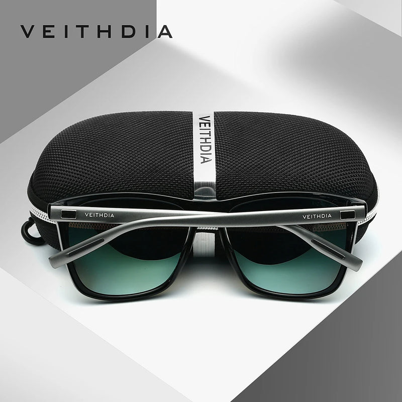 VEITHDIA Sunglasses Pilot Men Brand Driving Fashion Polarized UV400 Lens Unisex Vintage Eyewear Male Glasses For Women VT6108