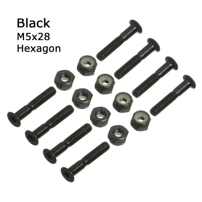 8 Sets M5 Skateboard Mounting Hardware Screws Bolts Skateboard Hardware Nuts Outdoor Longboard Parts Accessories High Quality