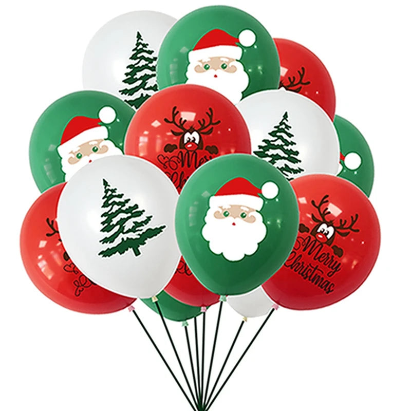 Merry Christmas Balloon Santa Claus Christmas Tree Elk Banner Ornaments Christmas Party Decorations For Home 2024 Xmas Pendants