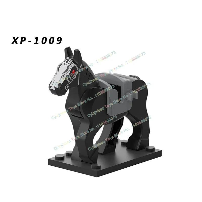 Medieval Military War Horse Suitable  Ancient Action Figures Building Blocks Accessories Toy For Children Gift XP1007-XP1010