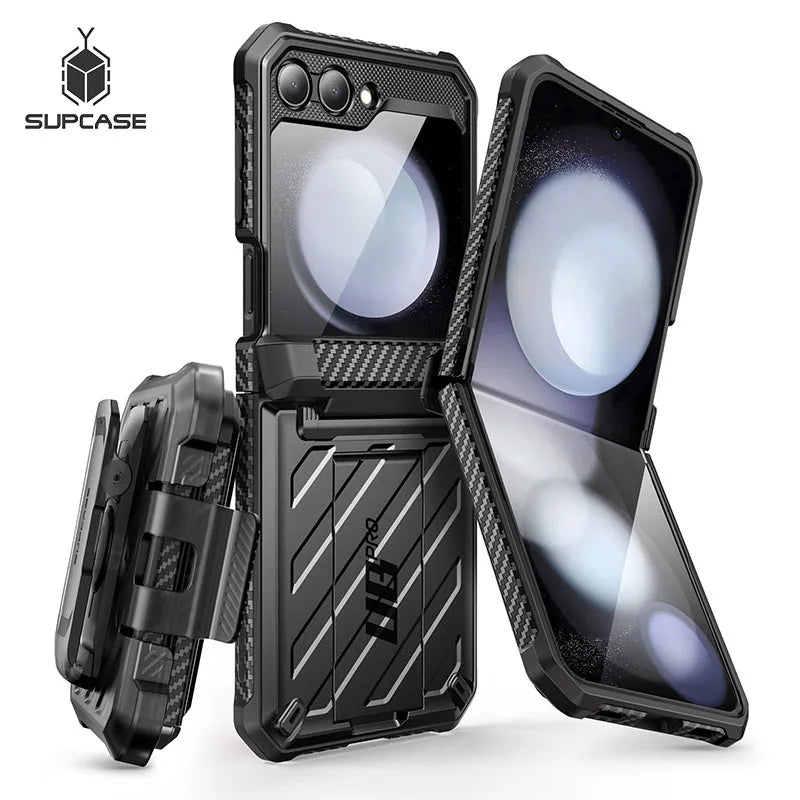 SUPCASE For Samsung Galaxy Z Flip 5 Case 5G (2023 Release) UB Pro Dual Layer Rugged Protective Case with Holster & Kickstand