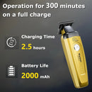 Kemei 90-5 Electric Hair Beard Trimmer for Men 7500 RPM Zero Gap Clipper DLC Blade Cordless Barber Finish Hair Cutting Machine