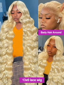 250 Density 36 40 Inch Water Wavy 13x6 Hd Lace Frontal Wig Body Wave 613 Honey Blonde 13x4 Lace Front Human Hair Wigs For Women