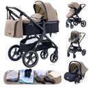 Luxury Baby Stroller 3 in 1 Portable Travel Baby Carriage Fold Pram High Landscape Aluminum Frame Newborn Infant Stroller