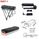 Rear Rack eBike Battery 21700 18650 52V 48V 27Ah 72V 20Ah with Rack no Rack Optional for 1500W 1000W 750W 500W 24"-28 inch