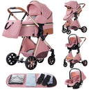 3-in-1 baby pram Travel system Lightweight pram from birth All-terrain baby pram Compact folding pram Summer