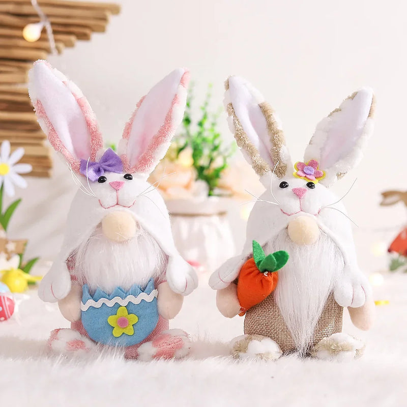 Easter Faceless Gnome Rabbit Doll Cartoon Home Easter Ornament Bunny Doll Easter Party Gifts