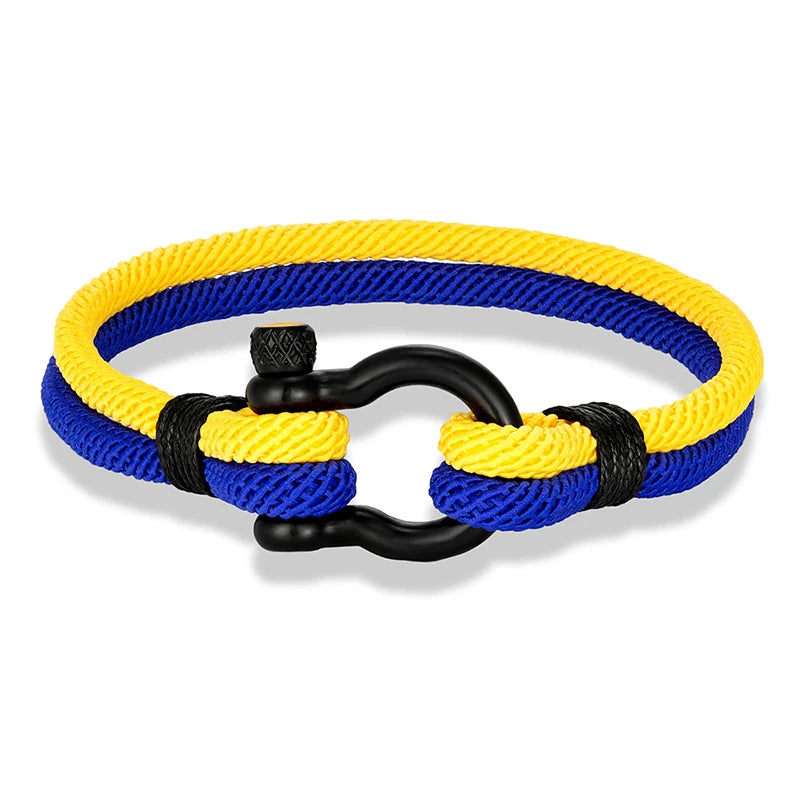 Ukraine Bracelets for Women Men Ukrainian National Flag Color Yellow Blue Woven Rope Bracelets Couple Jewelry Украинский браслет