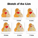 Custom Lion King Wooden Family Puzzle Personalized Name Ornaments Wooden Lion Statue Home Decor Thanksgiving Christmas Warm Gift