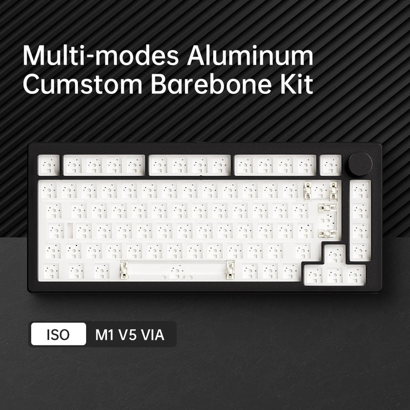 Akko MonsGeek M1 V5 Tri-mode Mechanical Keyboard Barebone Kit VIA 75% 3/5 Pins Customized Hot Swap RGB Rapid Disassemble Gasket