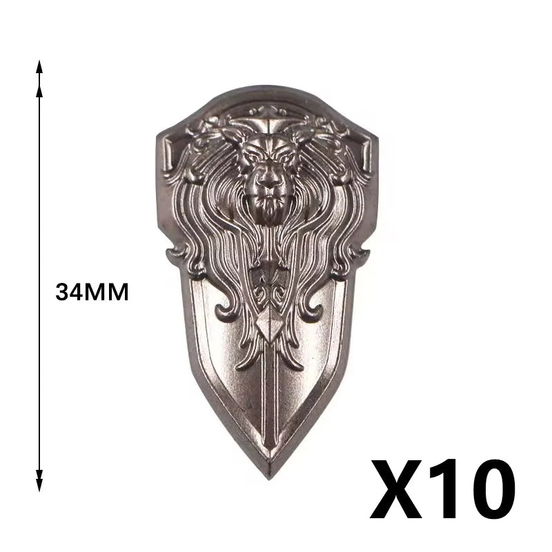 Medieval MOC Weapon Figure Accessories Building Blocks Soldiers Sword Shield Bow Arrow Trident Hammer Axe Spear Brick Kid Toy