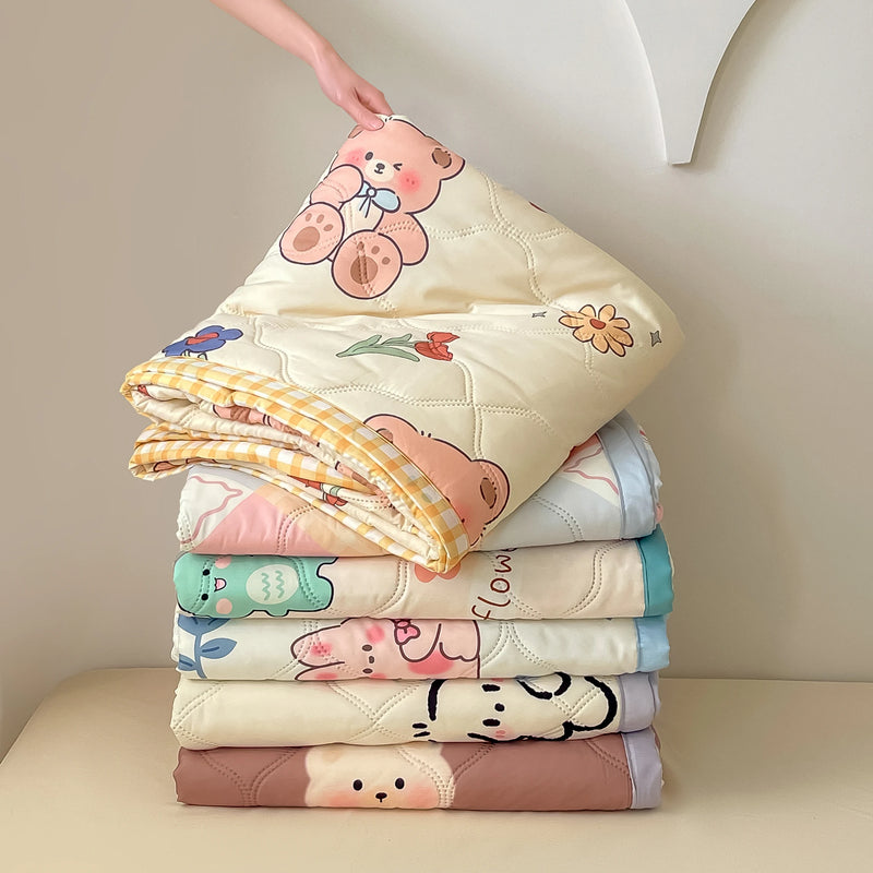 YanYangTian Summer Comforter Quilt Air Conditioning Quilt Bed cover Sheet Quilted Cute Blanket double single bed