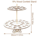 Wood/Kraft Paper Wedding Confetti Cone Tray Rustic Wedding Decoration Confetti Cones Stand DIY Holder Support Weding Supplies