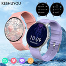 KESHUYOU Women Smart Watch Bluetooth Talk Full Screen Touch IP68 Waterproof Watch Men Heart Rate Health Monitoring Smart Watch