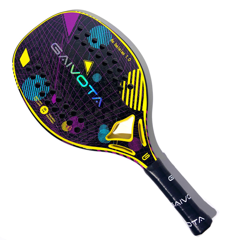 GAIVOTA 2023 New beach Tennis racquet 3Kcarbon drill with rough face+protective bag