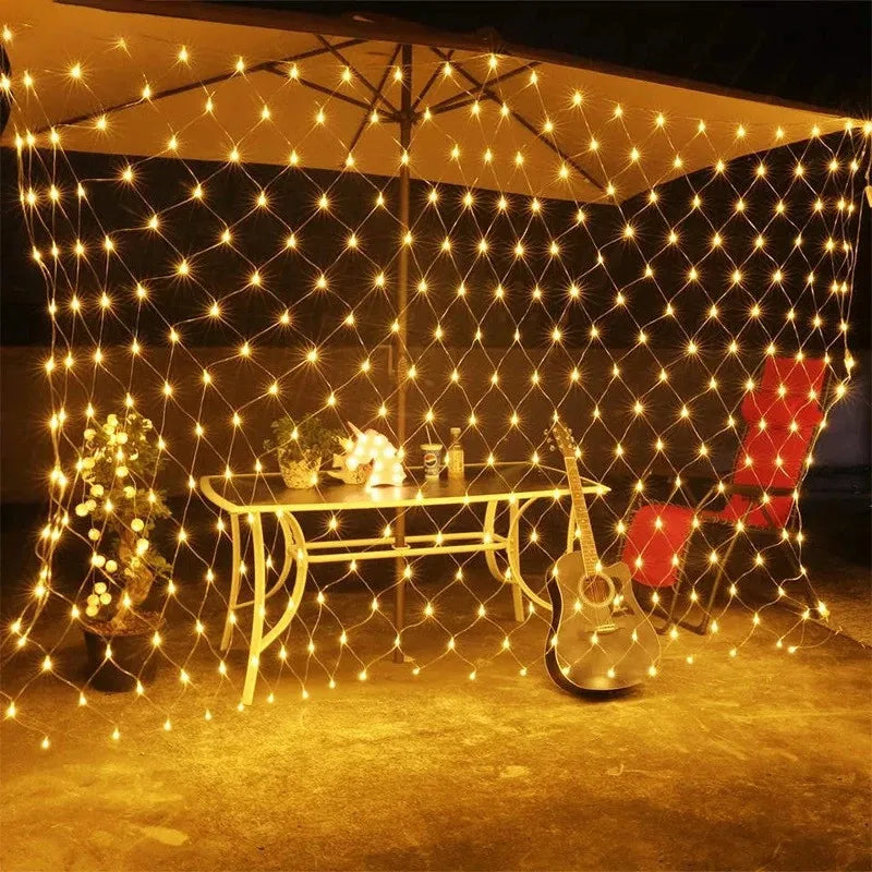 4mx6M 1.5MX1.5M 2x3M Christmas LED String Net Lights Outdoor Fairy Garden Decor Wedding Party Decoration Curtain Street Lights