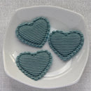 50pcs 21x25/32x37mm Padded Corduroy Fabic Heart Appliques for DIY Hat Clothes Leggings Sewing Supplies Headwear Decor Patches