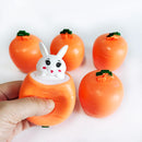 Easter Carrot Rabbit Squeeze Cup Cute Bunny Pinching Plaything Easter Decoration 2024 Easter Rabbit Birthday Gift for Kids