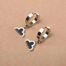 Stainless Steel Flower Four-leaf Clover Women's Bracelet Necklace Earrings Jewelry Gift