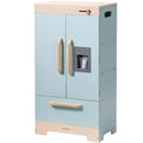 Robotime Robud Play Kitchen Fridge Refrigerator with Ice Dispenser Wooden Kids Play Kitchen Playset Toy for Ages 3+Blue