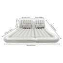 Air Travel Bed Flocking Bed SUV/Car 2 Pillow For Camping Inflatable Mattress Car Truck Black/Grey/Beige