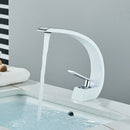 Black Bathroom Basin Faucet Deck Mount Black Chrome Washing Basin Mixer Water Taps Creative Hot Cold Water Crane Mixers