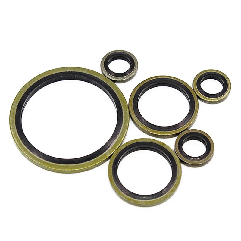 Washer Seal M6 M8 M10 M12 M14 M16 M18 M20~M60 Bonded Washer Metal Rubber Oil Drain Plug Gasket Sealing O Ring Assortment Set