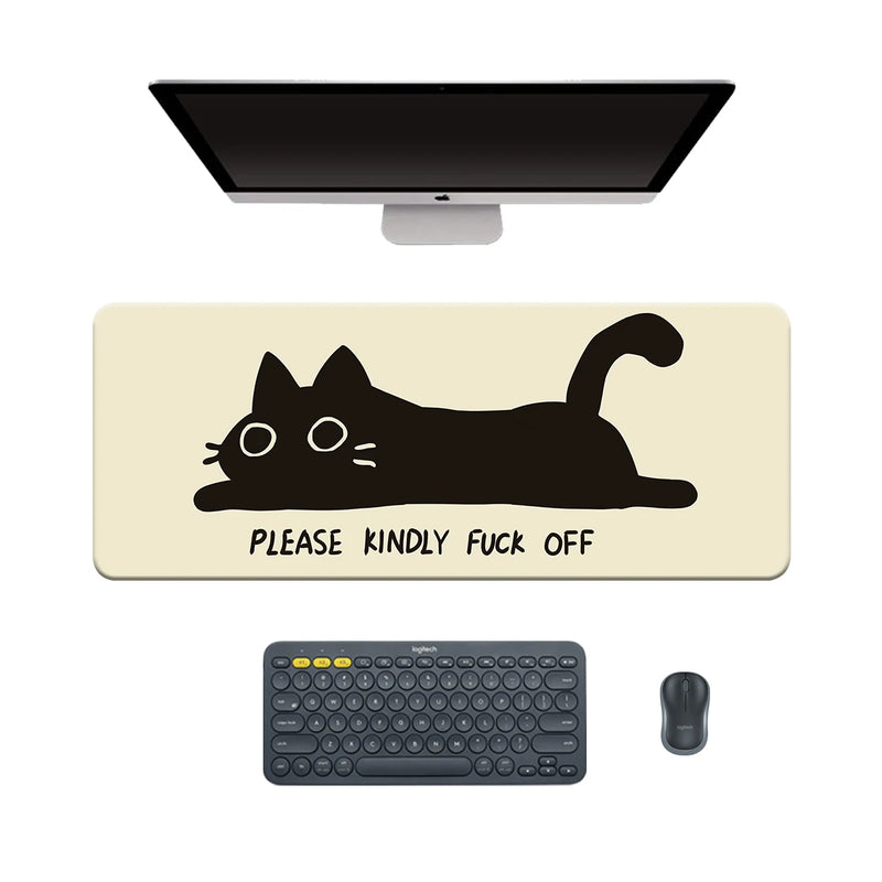 Mouse Pad Cat Kawaii Anime Xxl Desk Mat Mousepad Large Gaming Mouse Pad Computer Non-Slip Base Desk Mat for Office&Home 80X30CM