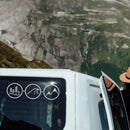 Car Styling Forest  Wave & Mountains in a Circle Stickers And Decals Vanlife Van Camper Decor Vinyl Accessories