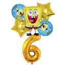 Cartoon Yellow Sponge-Bob Theme Party Supplies Disposable Tableware Plate Cup Tablecloths Balloons For Kids Birthday Baby Shower