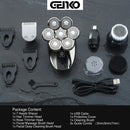 GENKO New Electric Shaver For Men High Quality 7D Independently Electric Razor Waterproof Bald Shaving Machine With Clipper