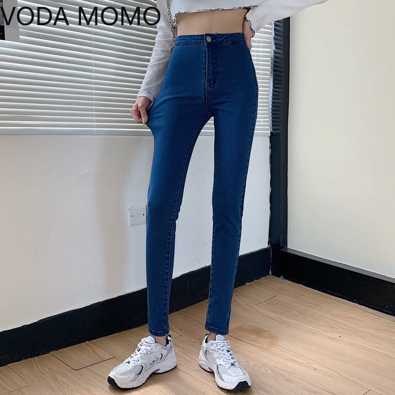 streetwear high waist women's fashion jeans woman girls women pencil pants trousers female jean denim skinny mom jeans