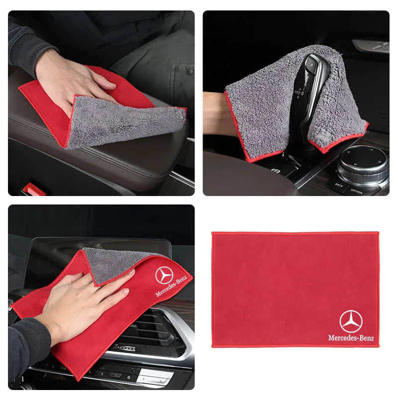 Car Wash Towel Soft Cleaning Rag Cloth Auto Cleaner Tool For Mercedes Benz AMG W203 W206 W220 W205 Smart W211 W212 C-Class W168