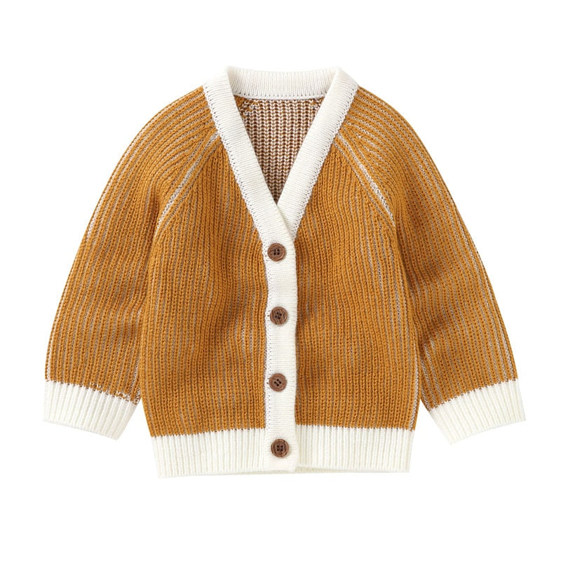 Spring Autumn Newborn Infant Baby Girl Boy Cardigan Clothes Winter Jacket Warm Coat Knitted Sweater Hooded Button Outwear